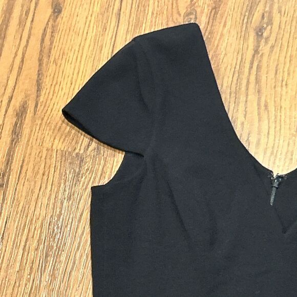 Dress the Population Corey Womens Small Chiffon Fit & Flare Cocktail Black - Picture 9 of 13